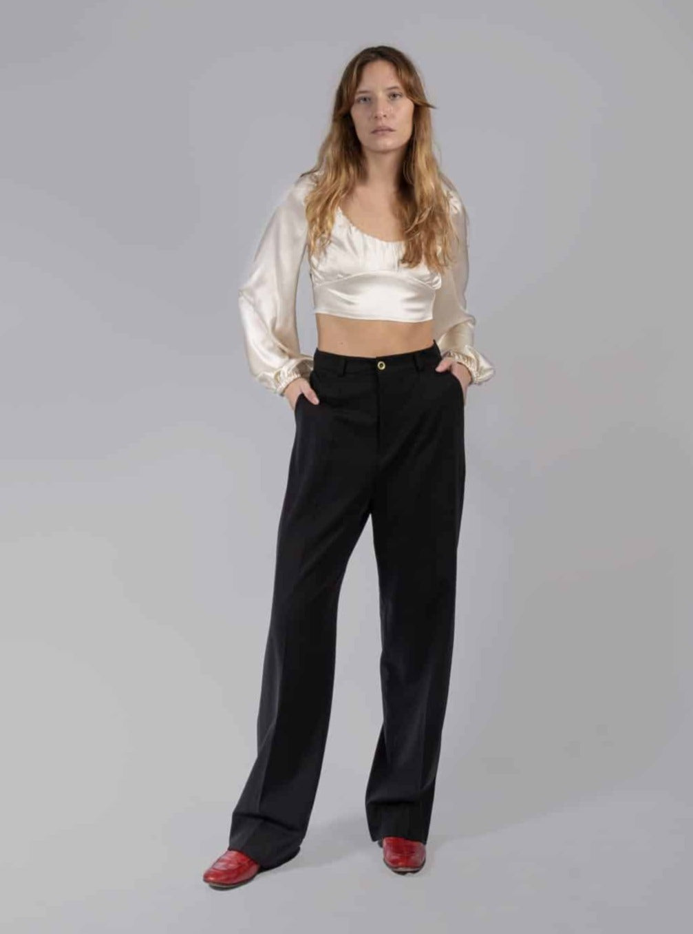 Παντελόνια & σορτς Souldaze Collection Παντελόνια Isabel μαύρο αειφόρο μόδα ηθική μόδα