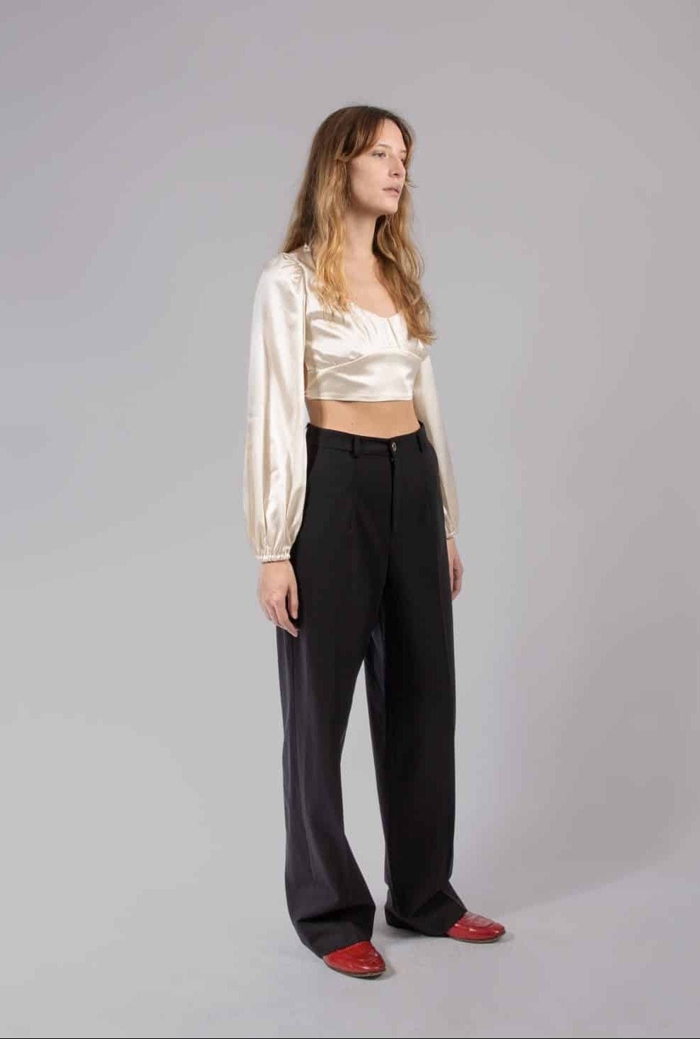 Col·lecció Suldaze Pantalons i pantalons curts Isabel pantalons negres moda sostenible moda ètica