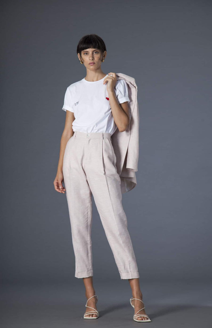 Souldaze Collection Παντελόνια και σορτς Jane παντελόνι ανοιχτό ροζ βιώσιμη μόδα ηθική μόδα